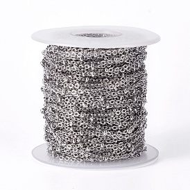 304 chaînes de câbles en acier inoxydable, chaînes satellites, avec des perles, avec bobine, soudé