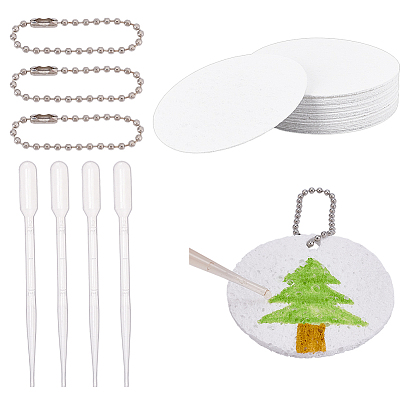 26штук пенопласта для поделок, для diy craft, с 26шт. железных шариковых цепочек и 26шт. пластиковых капельниц