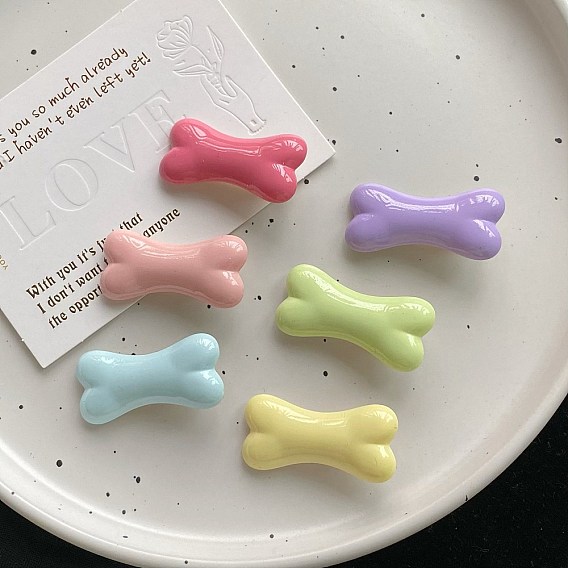 Пластиковые заколки для волос цвета аллигатора цвета макарон, аксессуары для волос для девочек женщин, формой кости