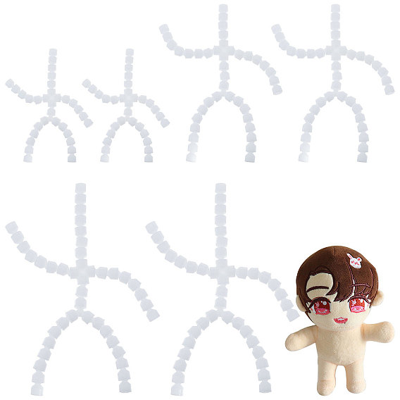 6шт 3 стиль пластиковая фигурка подвижный скелет, принадлежности для изготовления кукол