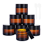 Glass Cosmetics Cream Jar, Empty Portable Refillable Bottle, with Face Mask Cream Spoon Plastic Stick