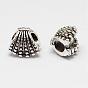 Shell Alloy European Beads, Large Hole Beads, 11.5x10x9mm, Hole: 4.5mm