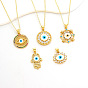 Evil Eye Necklace with Hand and Oil Drop Pendant in Copper Plated Gold