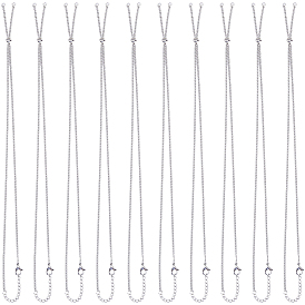 10 шт. регулируемые 304 цепи из нержавеющей стали для изготовления ожерелий, с бусинами-слайдерами и застежками-карабинами