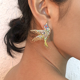 E8480 fashionable small animal diamond tassel earrings novel earrings cute earrings