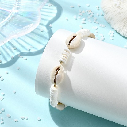 Регулируемые браслеты из бусин из ракушек каури и натуральных белых ракушек., плетеные нейлоновые браслеты для женщин, формы раковины