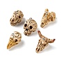 Skull Theme Opaque Resin Pendants, with Platinum Iron Loop