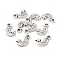 Tibetan Style Alloy Pendants, Moon with Star