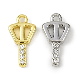 Латунные микропаве прозрачные подвески с фианитом, без кадмия, без никеля и без свинца, Брелоки для ключей, долговечный