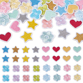 2 комплекты вышивальных тканей для пришивания и утюжки заплаток, аксессуары для костюма, аппликация, цветок