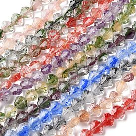 Inner Flower Handmade Lampwork Beads Strands, Shell Shape
