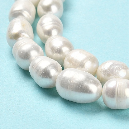 Natural Cultured Freshwater Pearl Beads Strands, Rice, Grade A