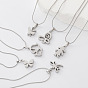 304 collares con colgante de acero inoxidable para mujer, color acero inoxidable, libre de deslustre