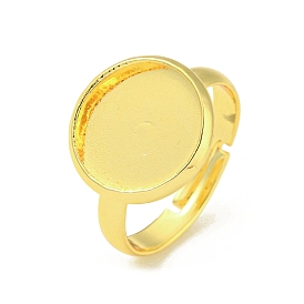 Стойка покрытие латунь регулируемые кольца компоненты, настройки кольца чашки безеля, без свинца, без никеля и без кадмия, плоско-круглые