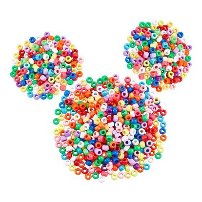 Opaque Resin Large Hole Beads, Rondelle