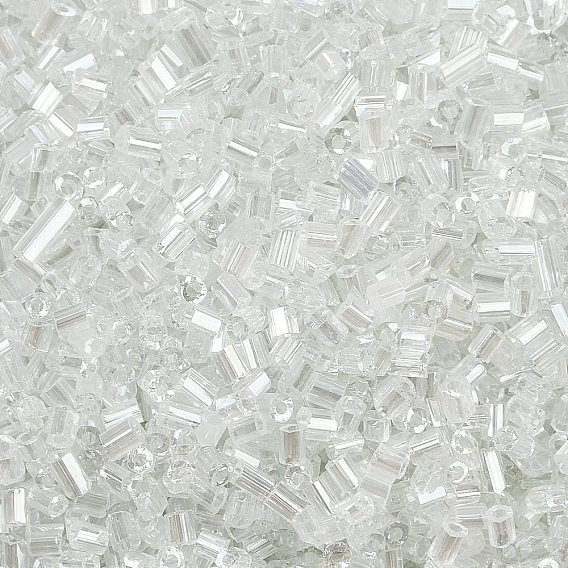 11/0 два граненого стекла бисер, шестиугольник, прозрачные цвета блеск