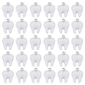 30 кулоны из смолы, зубы, с железной платиной петлей