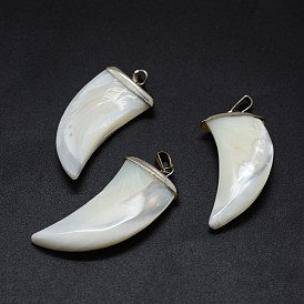 Shell Pendants, with Brass Findings, Scabbard
