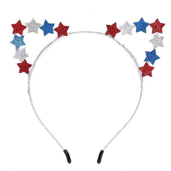 Independence Day Glitter Head Band, Star Cat Ear Hair Accessories