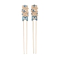 Alloy Enamel Hair Fork Findings, Flower, for DIY Jewelry Accessories
