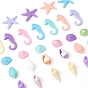 Ocean Theme Acrylic Pendants, Starfish & Sea Horse & Conch Charm