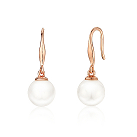925 Sterling Silver Dangle Earrings, with Pearl