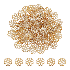 100Pcs Long-Lasting Plated Brass Fancy Bead Caps, Multi-Petal, Flower