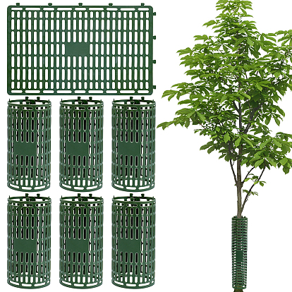 PVC Plastic Tree Trunk Cover, Adjustable Hollow Garden Fence, Rectangle