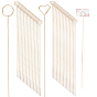 60Pcs 2 Style Steel Wire Name Card Clip Holder, Table Memo Holder, Heart & Ring, for Weddings Birthday Party Decorations
