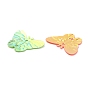 PVC Paillette/Sequins Beads, Connector Charms, Golden Sheen, Butterfly