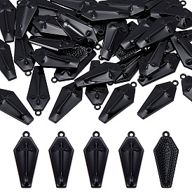 40 шт. Подвески из сплава с эмалью на тему Хэллоуина, гроб с крестом