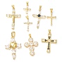Подвески из латуни с прозрачным фианитом, крест прелести, с целью перехода в кольце
