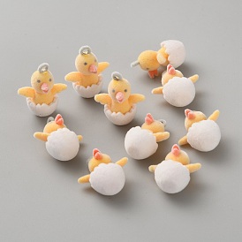 Подвески из флокированной смолы, с петлей