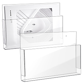 Прозрачный акриловый ящик для хранения файлов, с крючками, прямоугольные