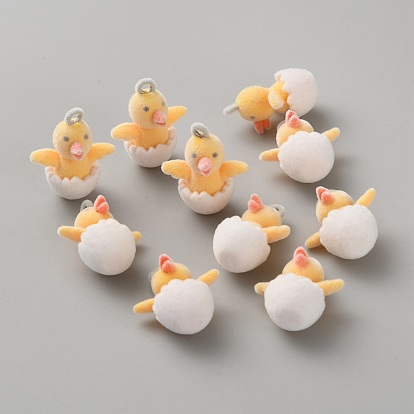 Подвески из флокированной смолы, с петлей