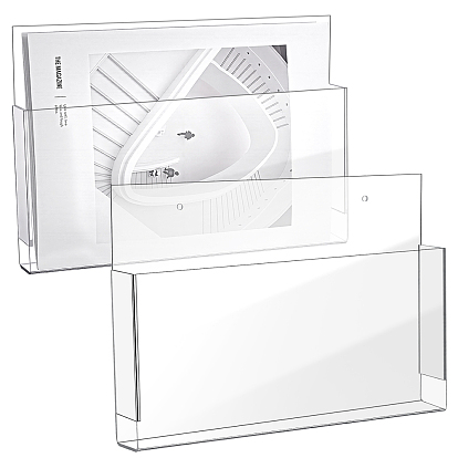 Прозрачный акриловый ящик для хранения файлов, с крючками, прямоугольные
