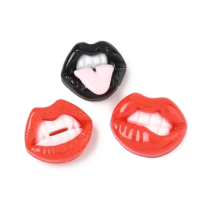 Забавные кабошоны из непрозрачной смолы, губа