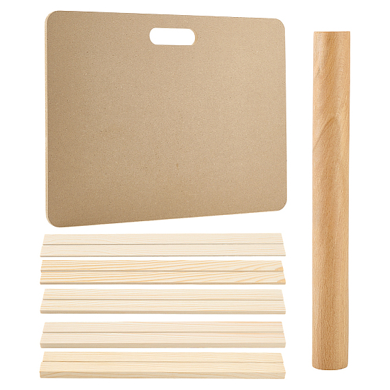 1ПК прямоугольные панели МДФ, доска для сушки керамической глины, инструмент для изготовления керамики, с 1деревянными скалками из ПК и 1набором направляющих для грязевого валика