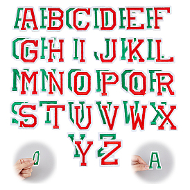 2 наборы 2 цвета рождественская тема фетровые ткани вышивка ткань нашивки с помощью утюга, аксессуары для костюма, Письмо ~ Z