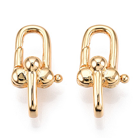 Brass D-Ring Anchor Shackle Clasps, for Jewelry Making