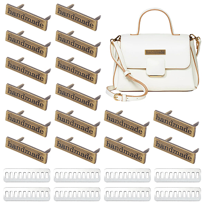 16 наборы этикеток ручной работы из сплава, с шайбой, для изготовления пакетов, слово