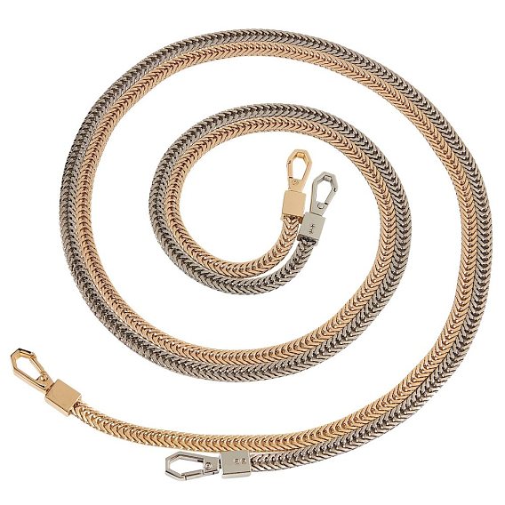 Chaînes de sangle de sac, avec chaînes à maillons cubains en fer et fermoirs pivotants en alliage, pour accessoires de remplacement de sangles de sac
