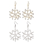 Стеклянные серьги-снежинки, с 304 нержавеющей стали серьги крючки