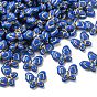 Plating Opaque Acrylic Beads, Metal Enlaced, Bowknot
