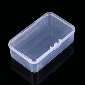 Прозрачная пластиковая коробка с откидной крышкой., для поделок искусства, бриллианты для ногтей, Хранение бисера, прямоугольные