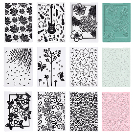  9Pcs 9 Patterns Plastic Fondant Stencil, Cake Baking Embossing Decoration Mold, Cake Fondant Stencil Templates, Crafts DIY Decoration Tools, Rectangle