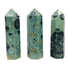 Pointed Tower Synthetic Kambaba Jasper Wands Display Decorations, Home Decorations, Hexagonal Prism