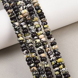 Бусы из натуральной желтой бирюзы (яшмы), рондель