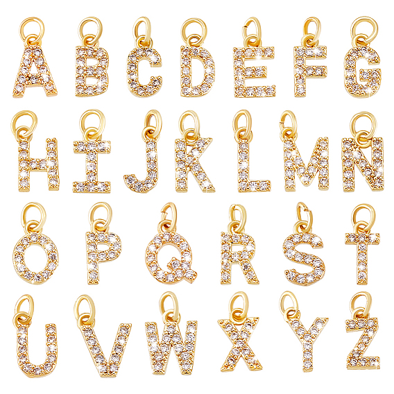 1подвески из латуни с микропаве из прозрачных кубических цирконий, Письмо ~ Z, с целью перехода в кольце