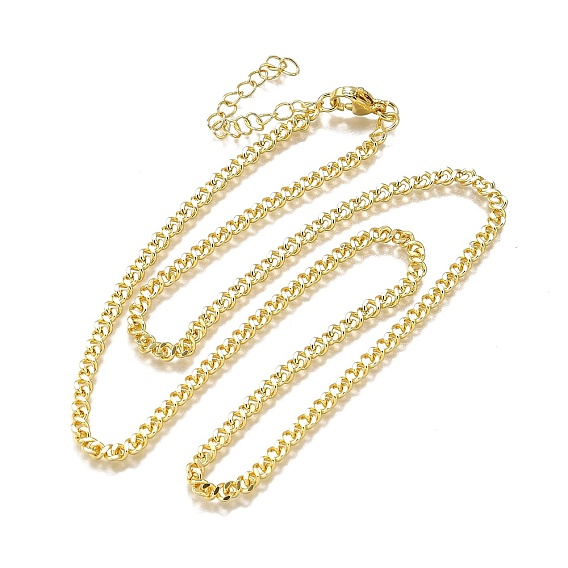 Латунь скручены ожерелья цепи, без свинца и без кадмия, долговечный, стойки покрытие
